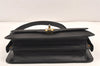 Authentic GUCCI Micro GG Canvas Leather Shoulder Hand Bag Purse Black 2477K