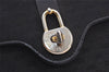 Authentic GUCCI Micro GG Canvas Leather Shoulder Hand Bag Purse Black 2477K