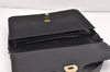 Authentic GUCCI Micro GG Canvas Leather Shoulder Hand Bag Purse Black 2477K