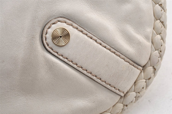 Authentic GUCCI Vintage Britt Shoulder Hand Bag Leather 167734 White 2478K