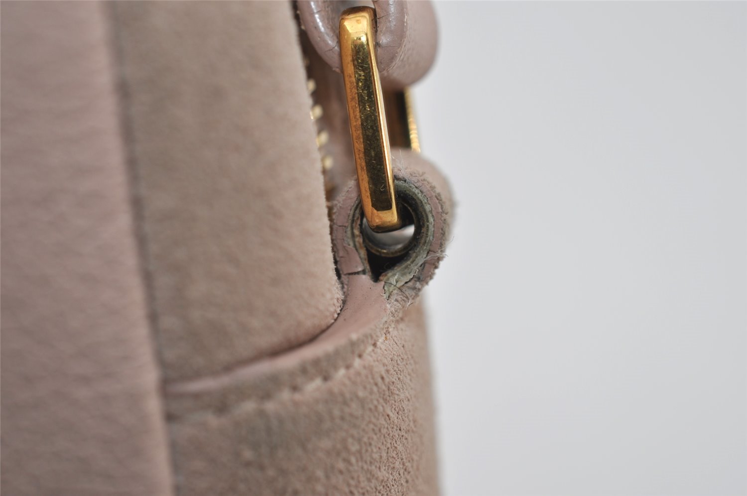 Authentic SAINT LAURENT Roux Shoulder Cross Bag Leather Suede 470299 Pink 2480I