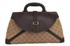 Authentic GUCCI Web Sherry Line Hand Bag Purse GG Canvas Leather Beige 2480J