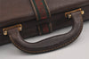 Authentic GUCCI Web Sherry Line Hand Bag Purse GG Canvas Leather Beige 2480J