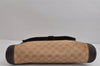 Authentic GUCCI Web Sherry Line Hand Bag Purse GG Canvas Leather Beige 2480J