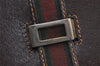 Authentic GUCCI Web Sherry Line Hand Bag Purse GG Canvas Leather Beige 2480J