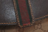Authentic GUCCI Web Sherry Line Hand Bag Purse GG Canvas Leather Beige 2480J