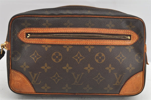 Authentic Louis Vuitton Monogram Marly Dragonne GM M51825 Clutch Bag Junk 2480K