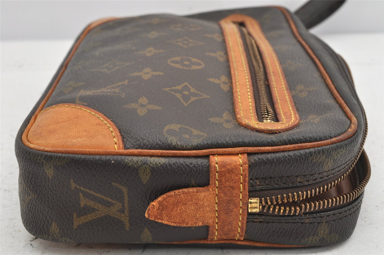 Authentic Louis Vuitton Monogram Marly Dragonne GM M51825 Clutch Bag Junk 2480K