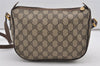 Authentic GUCCI Web Sherry Line Shoulder Cross Bag GG PVC Leather Brown 2481J