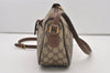 Authentic GUCCI Web Sherry Line Shoulder Cross Bag GG PVC Leather Brown 2481J