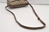 Authentic GUCCI Web Sherry Line Shoulder Cross Bag GG PVC Leather Brown 2481J