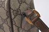 Authentic GUCCI Web Sherry Line Shoulder Cross Bag GG PVC Leather Brown 2481J