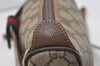 Authentic GUCCI Web Sherry Line Shoulder Cross Bag GG PVC Leather Brown 2481J