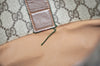 Authentic GUCCI Web Sherry Line Shoulder Cross Bag GG PVC Leather Brown 2481J