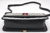 Authentic GUCCI Sherry Line Shoulder Bag GG PVC Leather Navy Blue Junk 2481K