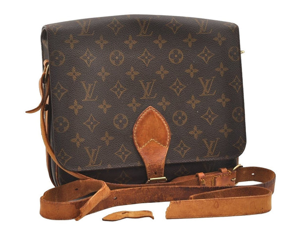 Auth Louis Vuitton Monogram Cartouchiere GM M51252 Shoulder Cross Bag Junk 2482J