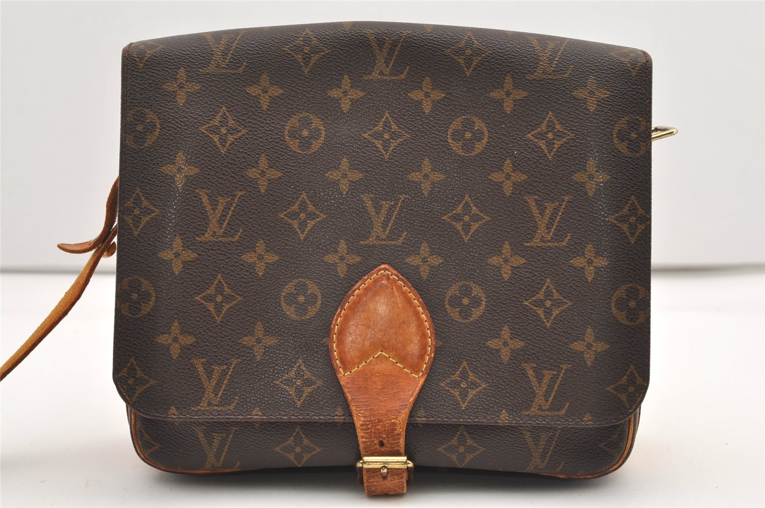 Auth Louis Vuitton Monogram Cartouchiere GM M51252 Shoulder Cross Bag Junk 2482J
