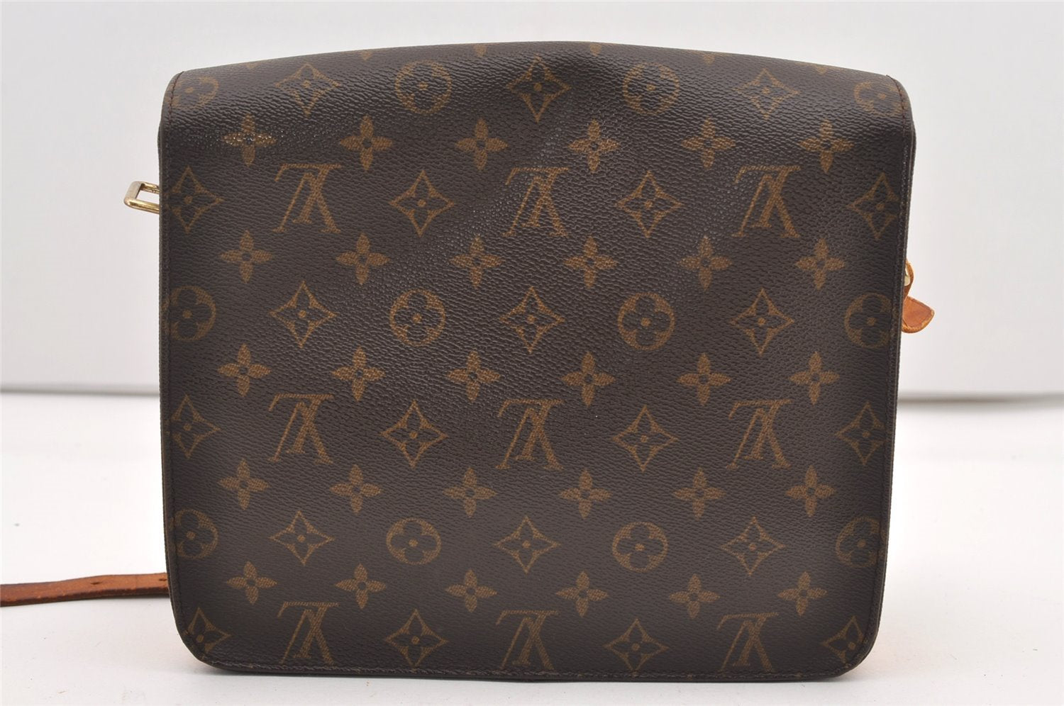 Auth Louis Vuitton Monogram Cartouchiere GM M51252 Shoulder Cross Bag Junk 2482J