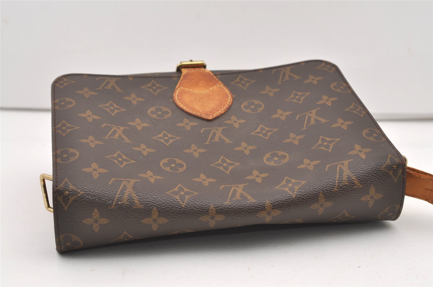 Auth Louis Vuitton Monogram Cartouchiere GM M51252 Shoulder Cross Bag Junk 2482J