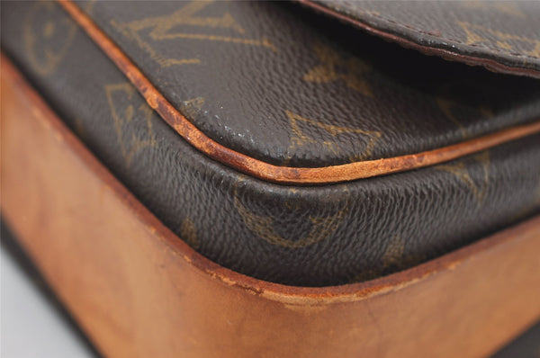 Auth Louis Vuitton Monogram Cartouchiere GM M51252 Shoulder Cross Bag Junk 2482J