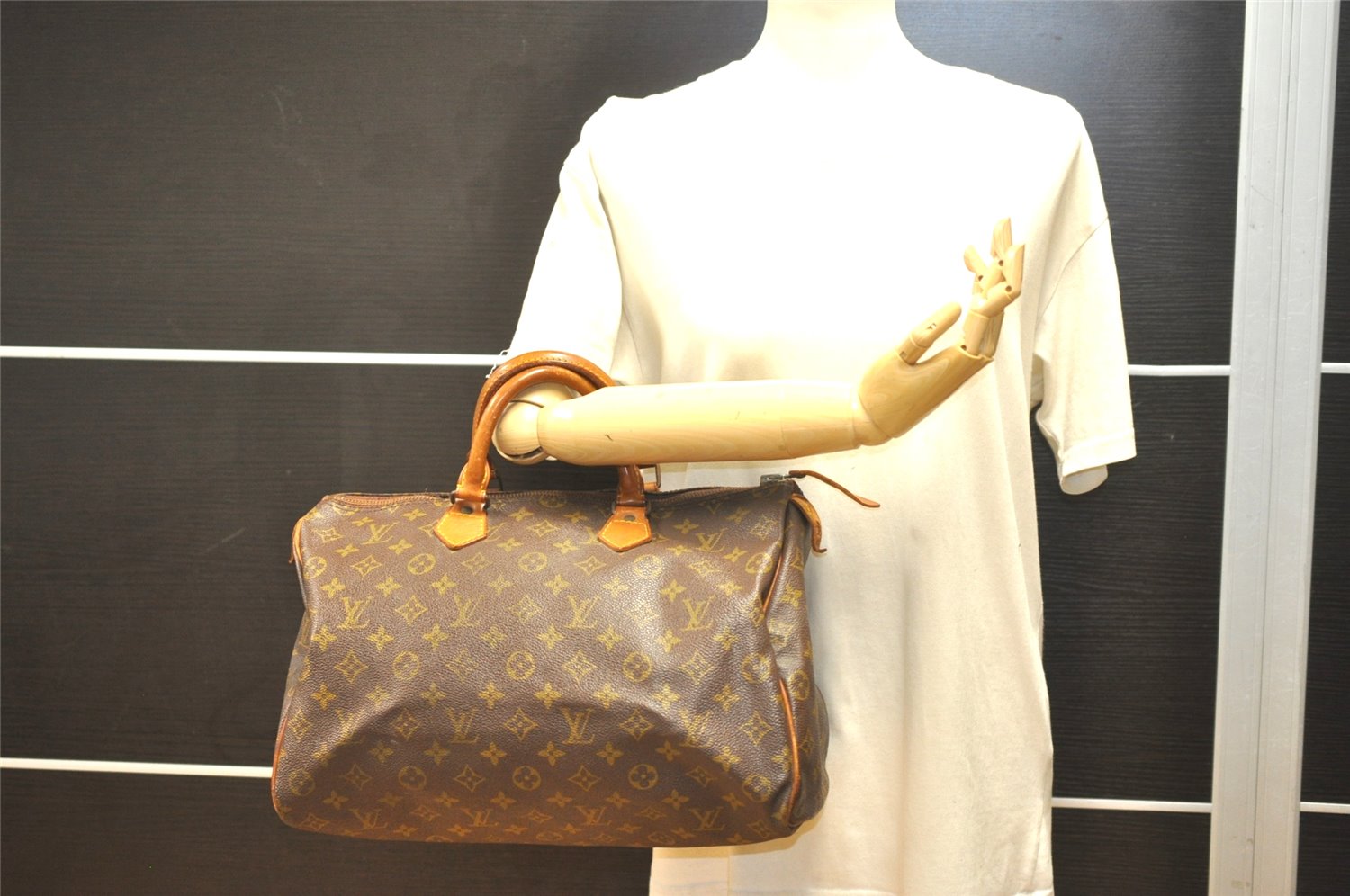 Authentic Louis Vuitton Monogram Speedy 35 Hand Boston Bag Old Model LV 2482K