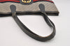 Authentic GUCCI Sherry Line Micro GG Shoulder Tote Bag PVC Leather Navy 2484J