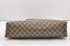 Authentic GUCCI Vintage Shoulder Tote Bag GG PVC Leather Brown 2485J