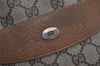 Authentic GUCCI Vintage Shoulder Tote Bag GG PVC Leather Brown 2485J