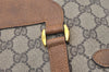 Authentic GUCCI Vintage Shoulder Tote Bag GG PVC Leather Brown 2485J