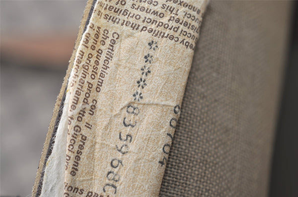 Authentic GUCCI Vintage Shoulder Tote Bag GG PVC Leather Brown 2485J