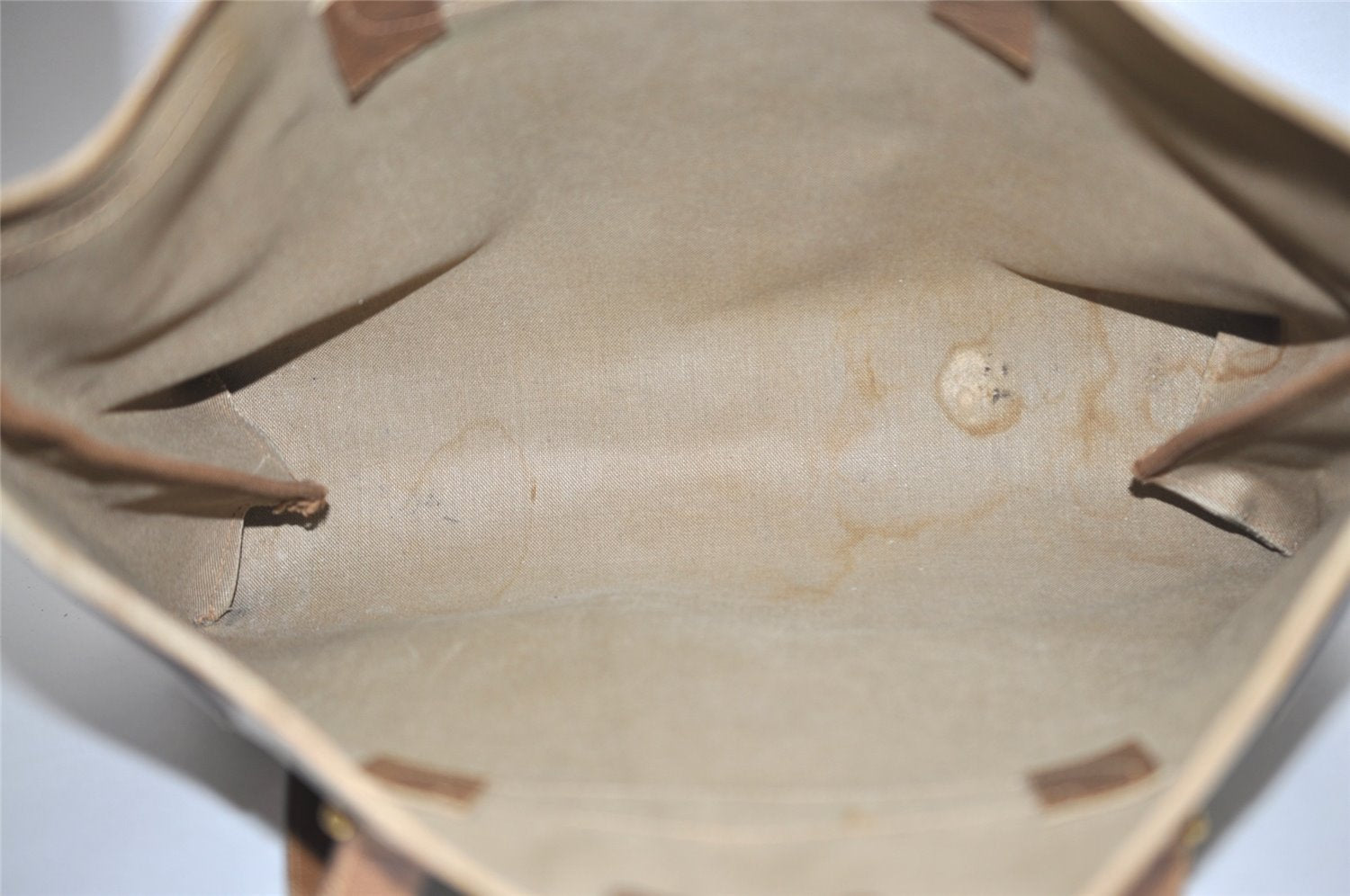 Authentic GUCCI Vintage Shoulder Tote Bag GG PVC Leather Brown 2485J