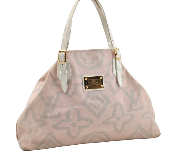 Authentic Louis Vuitton Cruise Line Tahitienne GM Tote Bag Pink M95673 LV 2486J