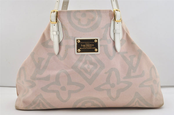 Authentic Louis Vuitton Cruise Line Tahitienne GM Tote Bag Pink M95673 LV 2486J