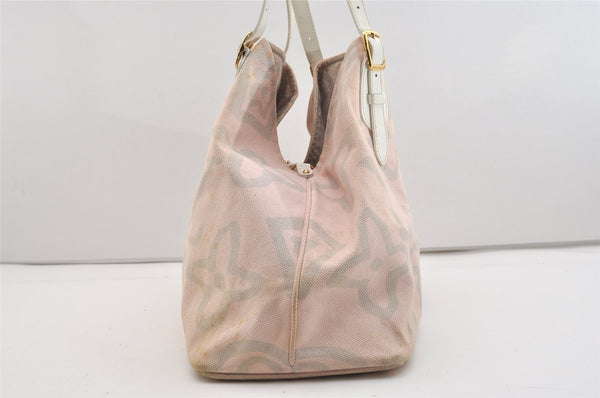 Authentic Louis Vuitton Cruise Line Tahitienne GM Tote Bag Pink M95673 LV 2486J