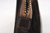 Authentic CELINE Macadam Blason Pattern Clutch Bag PVC Leather Brown Junk 2486K