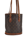 Authentic Louis Vuitton Monogram Bucket PM Shoulder Tote Bag M42238 Junk 2487J