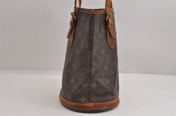 Authentic Louis Vuitton Monogram Bucket PM Shoulder Tote Bag M42238 Junk 2487J