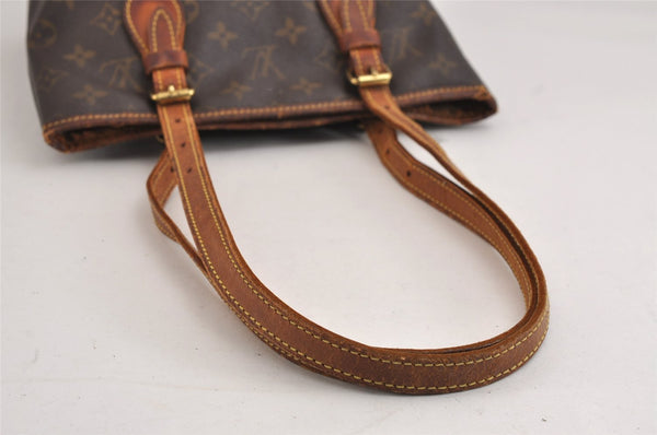 Authentic Louis Vuitton Monogram Bucket PM Shoulder Tote Bag M42238 Junk 2487J