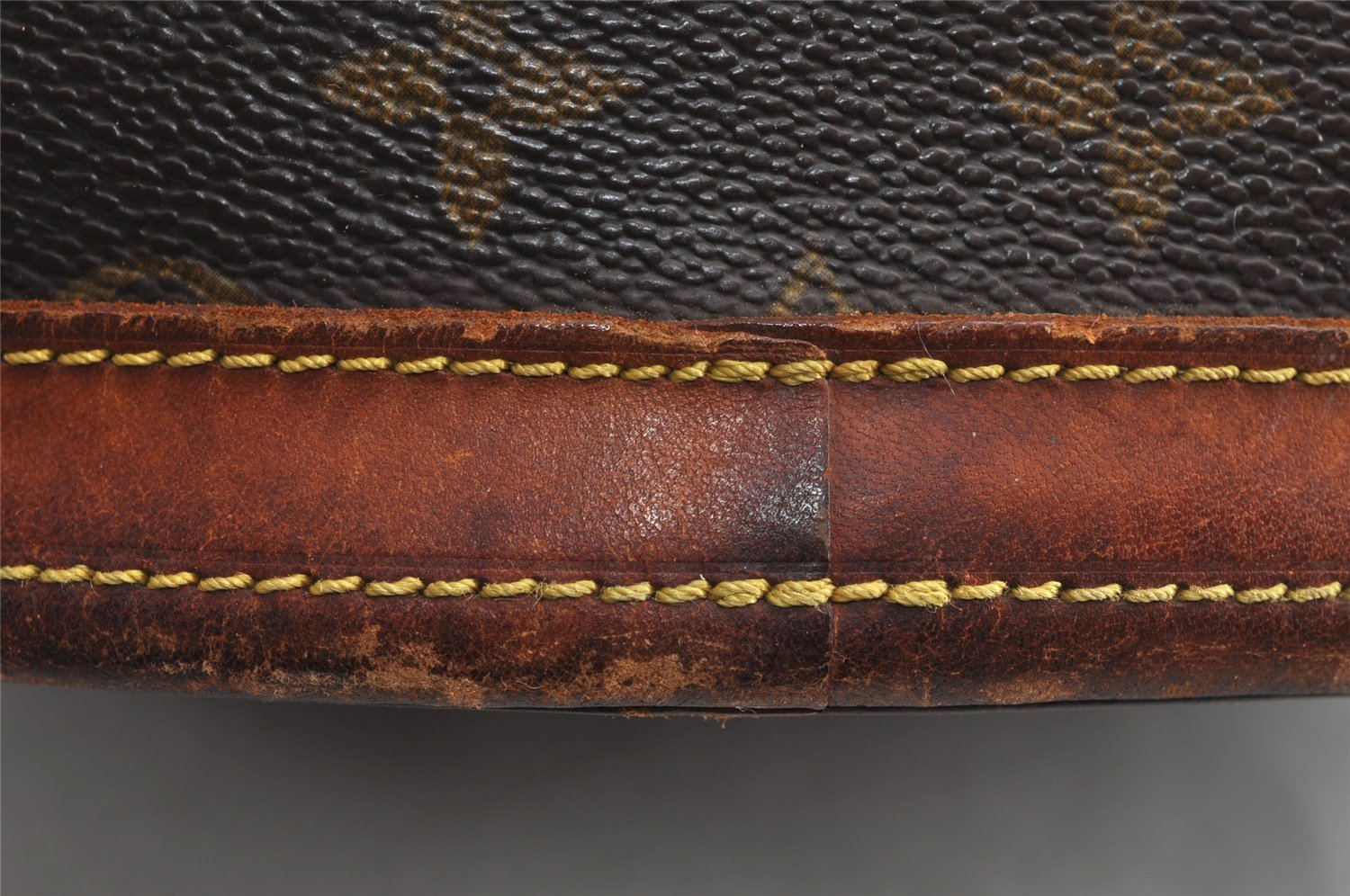 Authentic Louis Vuitton Monogram Bucket PM Shoulder Tote Bag M42238 Junk 2487J