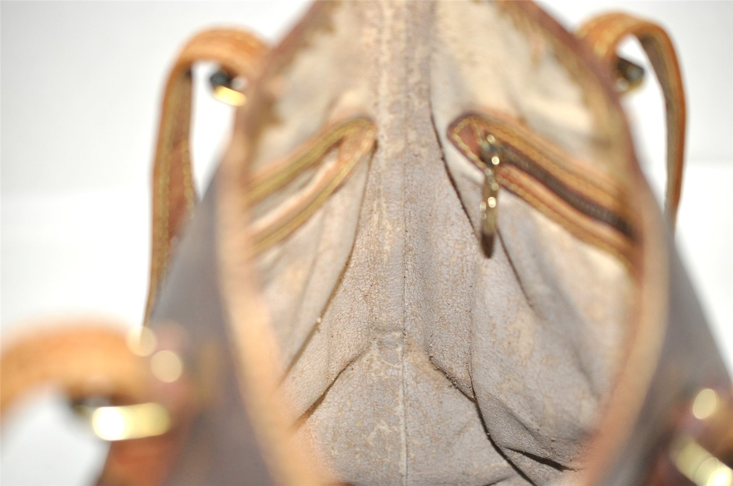 Authentic Louis Vuitton Monogram Bucket PM Shoulder Tote Bag M42238 Junk 2487J