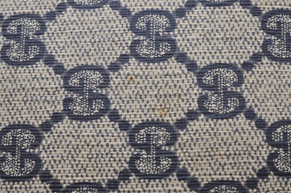 Authentic GUCCI Shoulder Cross Body Bag GG PVC Leather Navy Blue Junk 2488I