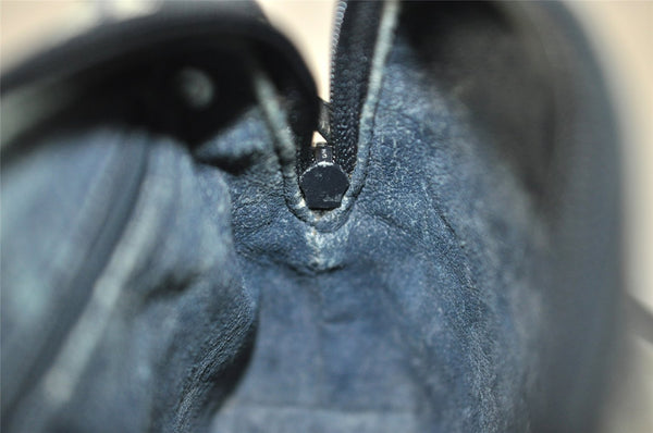 Authentic GUCCI Shoulder Cross Body Bag GG PVC Leather Navy Blue Junk 2488I