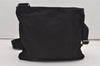 Authentic PRADA Nylon Tessuto Leather Shoulder Cross Body Bag Black 2488J