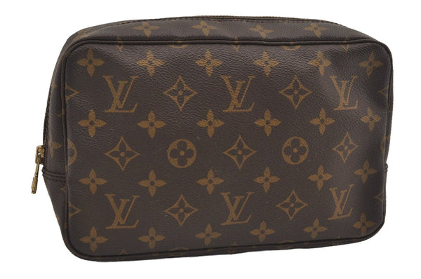 Auth Louis Vuitton Monogram Trousse Toilette 23 Clutch Hand Bag M47524 LV 2489J