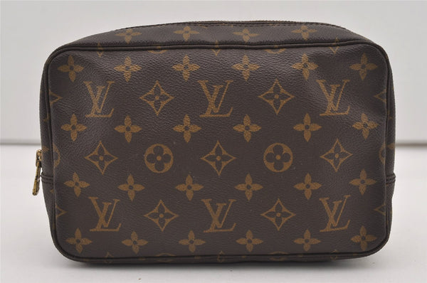 Auth Louis Vuitton Monogram Trousse Toilette 23 Clutch Hand Bag M47524 LV 2489J