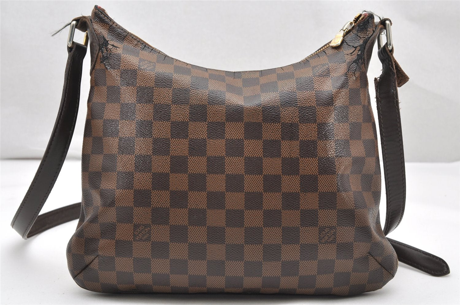 Authentic Louis Vuitton Damier Bloomsbury PM Shoulder Cross Bag N42251 LV 2489K
