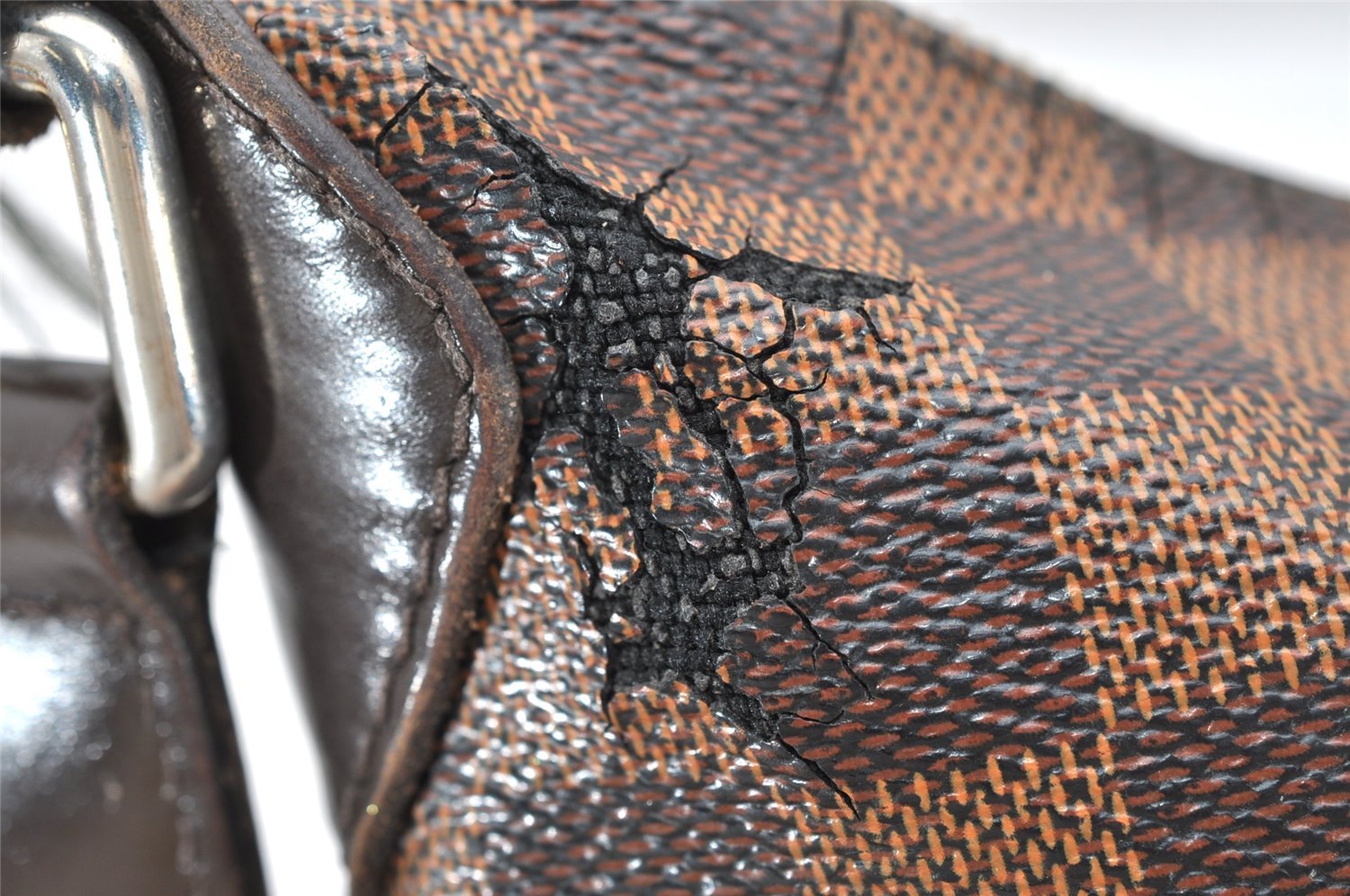 Authentic Louis Vuitton Damier Bloomsbury PM Shoulder Cross Bag N42251 LV 2489K