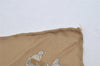 Authentic HERMES Petit Carre 40 Scarf Handkerchief "MUSEE" Silk Beige 2490I