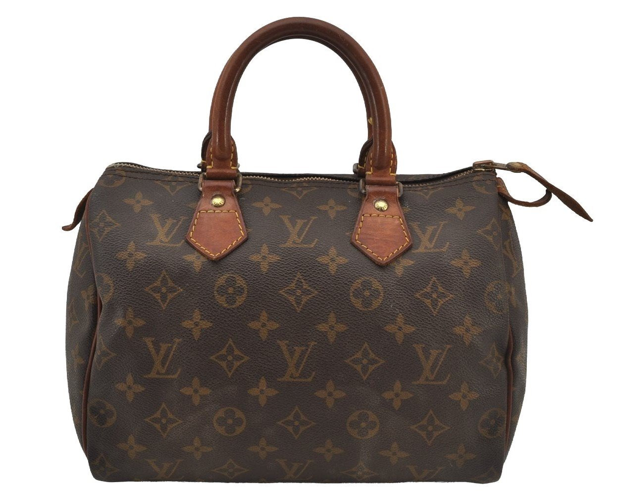 Authentic Louis Vuitton Monogram Speedy 25 Boston Hand Bag M41528 LV 2490J