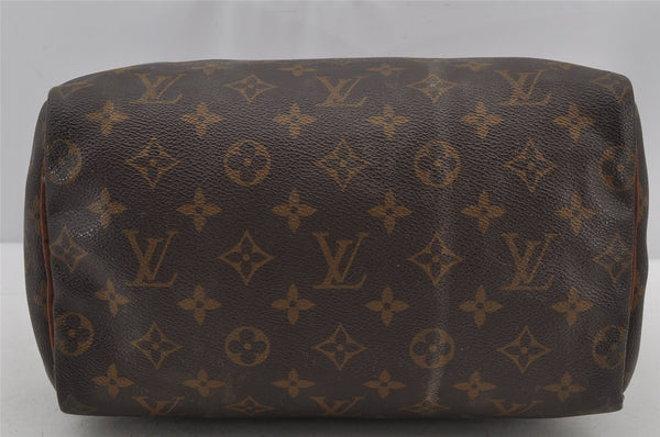 Authentic Louis Vuitton Monogram Speedy 25 Boston Hand Bag M41528 LV 2490J